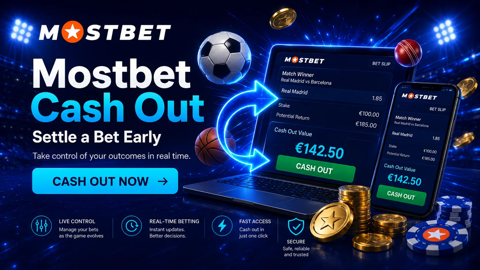 Mostbet cash out settling a bet early from the My Bets screen