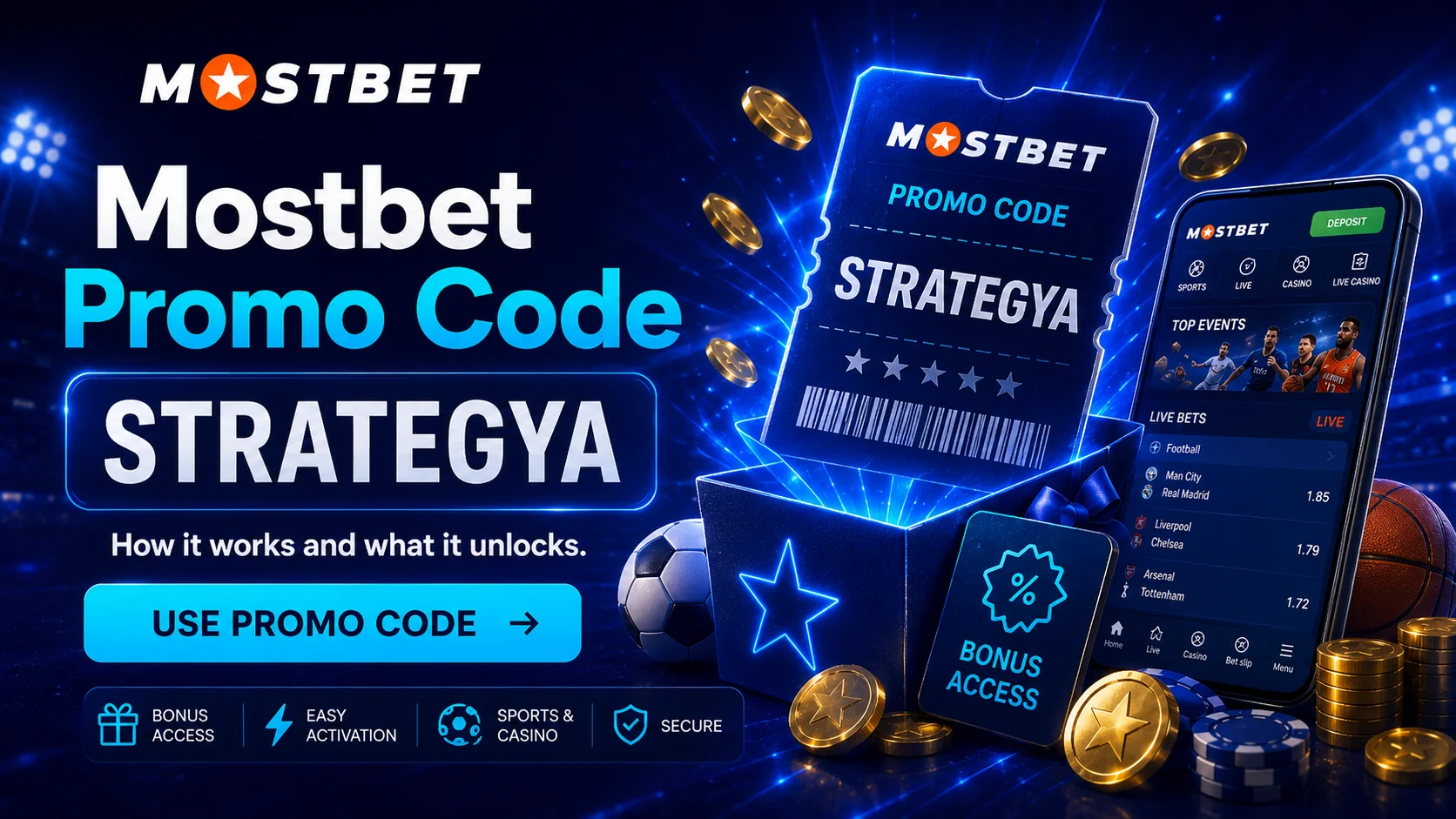 Entering the Mostbet promo code strategya during sign-up